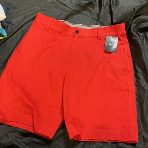 Nike Men's Vibrant Red Flat Front Shorts